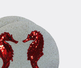 Les-Ottomans 'Seahorse' beaded placemat, set of two MULTICOLOUR OTTO24SET976MUL