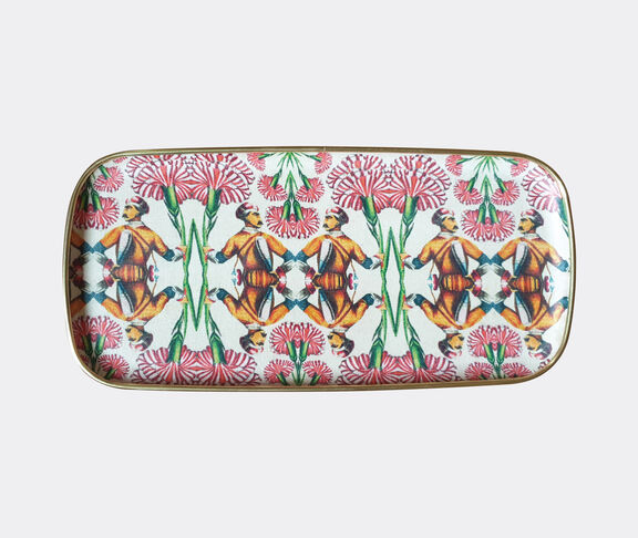 Les-Ottomans Patch NYC rectangular tray, pink and green Multicolor ${masterID}