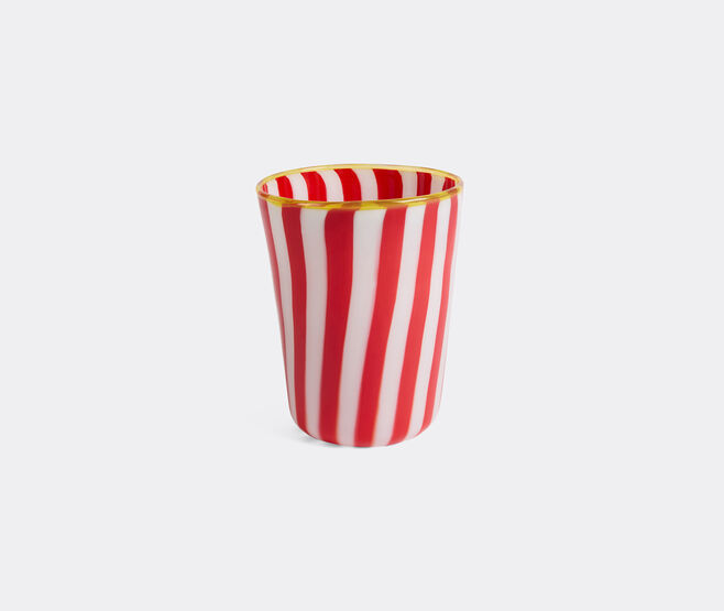 Lisa Corti 'Circus' vase, red, white and mustard RED LICO26CIR635RED