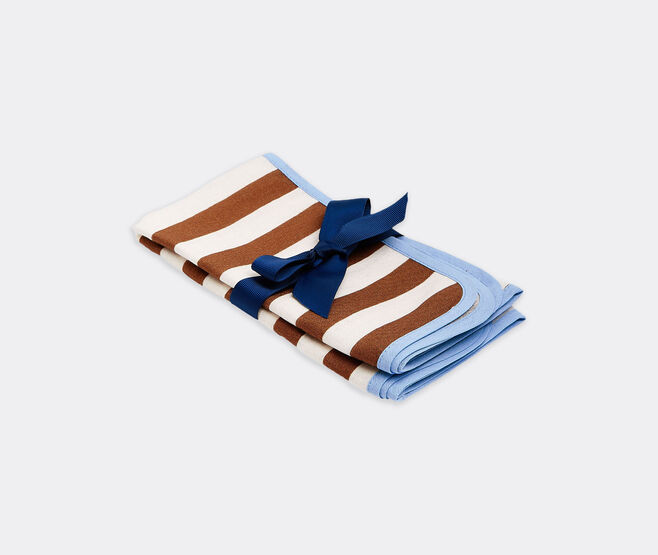 La DoubleJ 'Riviera Cioccolato' large napkin, set of two MULTICOLOUR LADJ23LAR598BRW