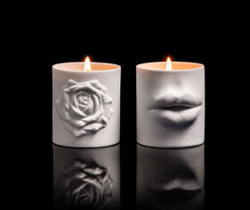 L'Objet 'Le Duo' candle set, set of two, white WHITE LOBJ26DUO796MUL