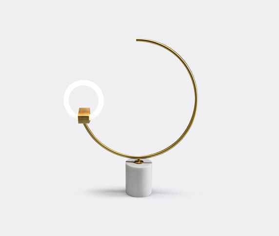 Chris Basias Studio 'Arges' table and floor lamp, white
