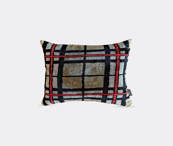 Les-Ottomans Velvet cushion, multicolor undefined ${masterID}