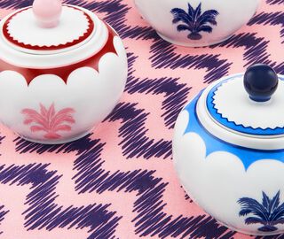 Aquazzura Casa 'Jaipur' sugar bowl, bordeaux and pink MULTICOLOUR AQUA23JAI744MUL