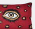 Les-Ottomans 'Eye' cotton embroidered cushion, red red OTTO22COT713MUL