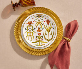 L'Objet 'Grand Tour' dessert plate, multicolor and gold MULTICOLOUR LOBJ26GRA081MUL
