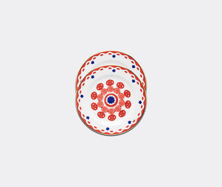 La DoubleJ 'Miki' dessert plate, set of two MULTICOLOUR LADJ21DES212RED