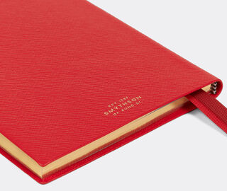 Smythson '2026 Soho' weekly diary with pocket, scarlet red RED SMYT25PAS014RED