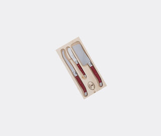 Jean Dubost Laguiole 'Premium' cheese knife set, three pieces, red RED JEDL24CHE035RED