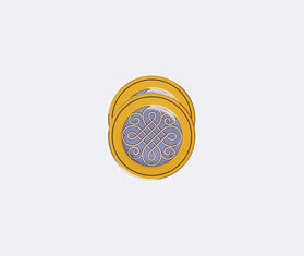 La DoubleJ 'Cortile Yellow' dessert plate, set of two YELLOW LADJ23DES031YEL