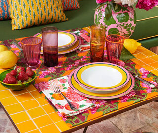La DoubleJ 'Como Gerber' tablemat, set of two MULTICOLOUR LADJ23TAB972MUL