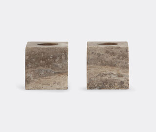 101 Copenhagen 'Cube' candle holder, earth BROWN COPH26CUB022BRW