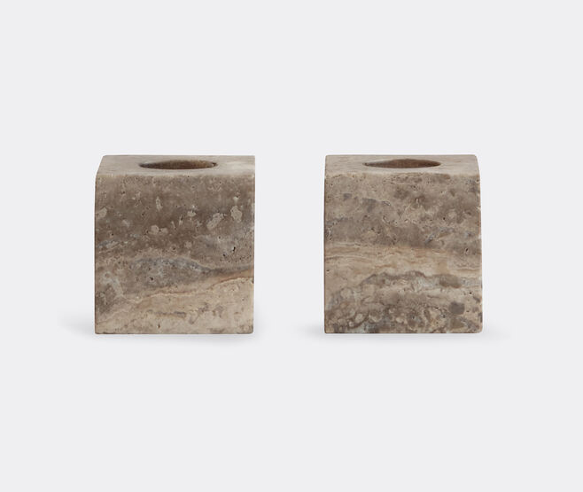 101 Copenhagen 'Cube' candle holder, earth BROWN COPH26CUB022BRW