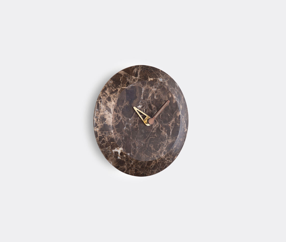 Shop Nomon Mirrors And Clocks Brown In Brown, Brass And Walnut