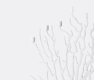 Driade 'Tenochtitlan' candle holder, small, white WHITE DRIA25TEN223WHI