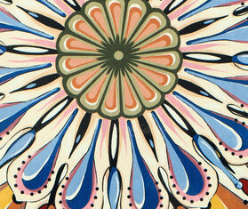 La DoubleJ 'Nucleus' placemat, set of two, brick MULTICOLOR LADJ26DIS329MUL