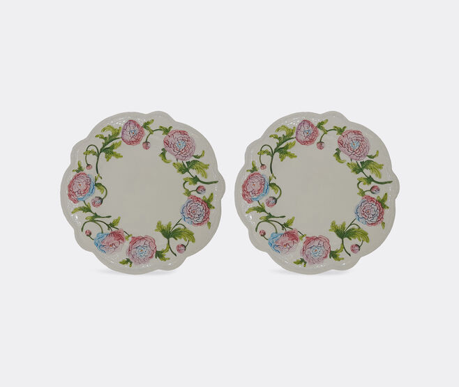 Les-Ottomans 'Ortensie' presentation plate, set of two MULTICOLOUR OTTO23ORT766MUL