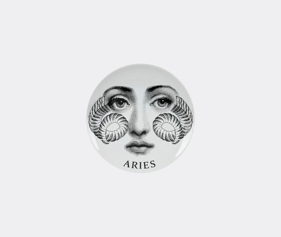 Fornasetti Zodiac - Wall Plate Tema E Variazioni N.348 Black/White - Aries undefined ${masterID} 2
