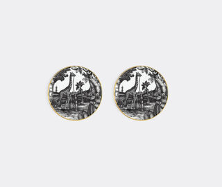 Simone Guidarelli Home 'Sunset Safari' coaster, set of two, black and white MULTICOLOUR SIMO26SOU860MUL