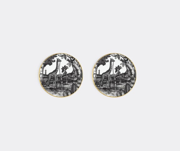 Simone Guidarelli Home 'Sunset Safari' coaster, set of two, black and white undefined ${masterID}