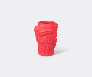 Seletti 'Magna Graecia, Man' terracotta vase, bougainvillea pink PINK SELE26TER398PIN