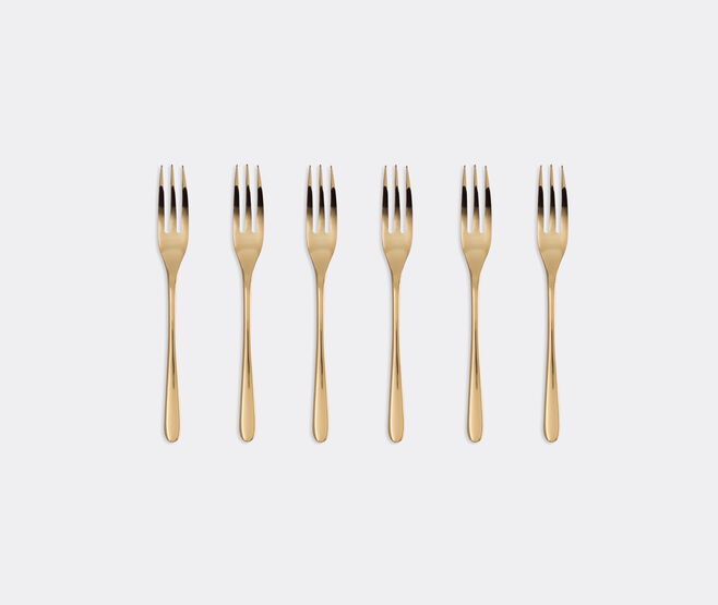 Sambonet 'Taste' dessert fork, set of six, gold GOLD SAMB22CUT716GOL