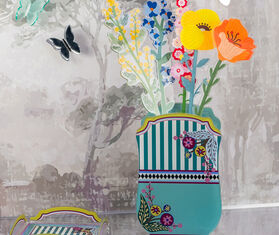 VESTA &#39;Bucharest&#39; vase, small, danube blue BLUE VEST25BUC599MUL