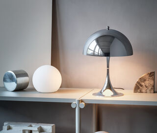 Louis Poulsen 'Panthella 250' LED table lamp, chrome MULTICOLOUR LOPO23PAN584SIL