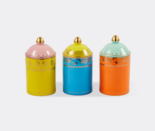 POLSPOTTEN 'Grandpa' lidded jar, yellow YELLOW POLS25JAR959YEL