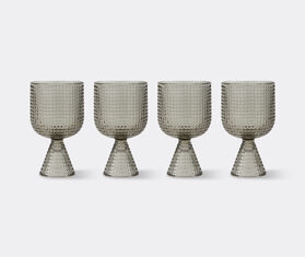 POLSPOTTEN &#39;Rooftop&#39; wine glass, set of four, light grey GREY POLS25WIN362GRY