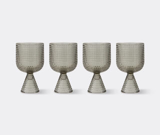 POLSPOTTEN 'Rooftop' wine glass, set of four, light grey GREY POLS25WIN362GRY