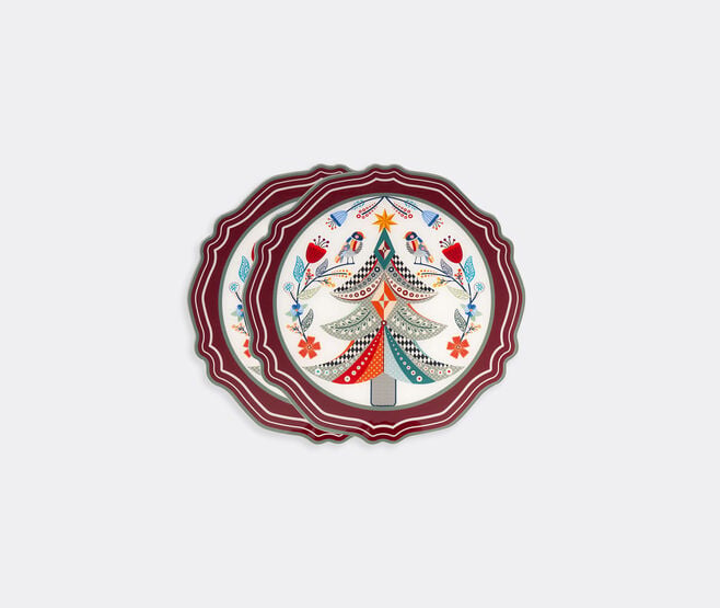 VESTA 'Christmas Tree' charger plate, set of two, red RED VEST26SET722RED
