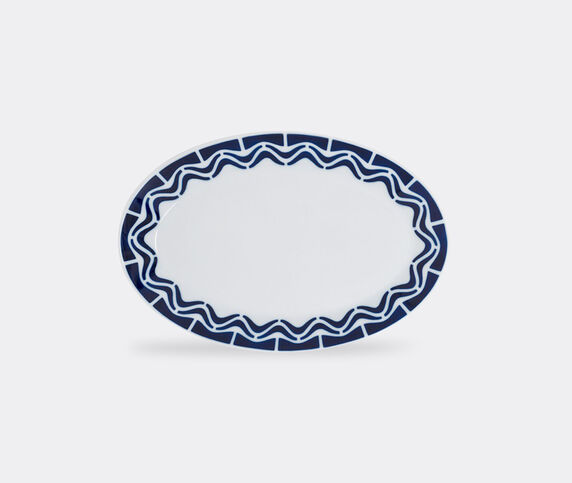Sargadelos 'Marbadas' oval tray Blue&White SARG21MAR038WHI