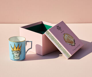 Ginori 1735 'Il Viaggio di Nettuno' mug BLUE RIGI20VIA924BLU