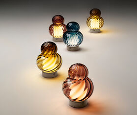 NasonMoretti 'Bibendum' table lamp, optic twist, violet MULTICOLOUR NAMO26BIB886PUR