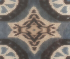 Les-Ottomans &#39;Ikat&#39; glass tray, blue MULTICOLOUR OTTO21MUR887MUL