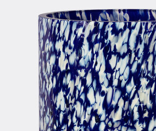 Stories of Italy 'Macchia su Macchia' ivory and blue vase, medium IVORY STLY20MAC783BLU