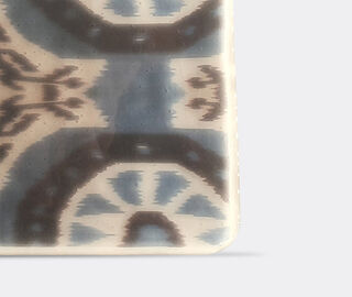Les-Ottomans 'Ikat' glass tray, blue MULTICOLOUR OTTO21MUR887MUL