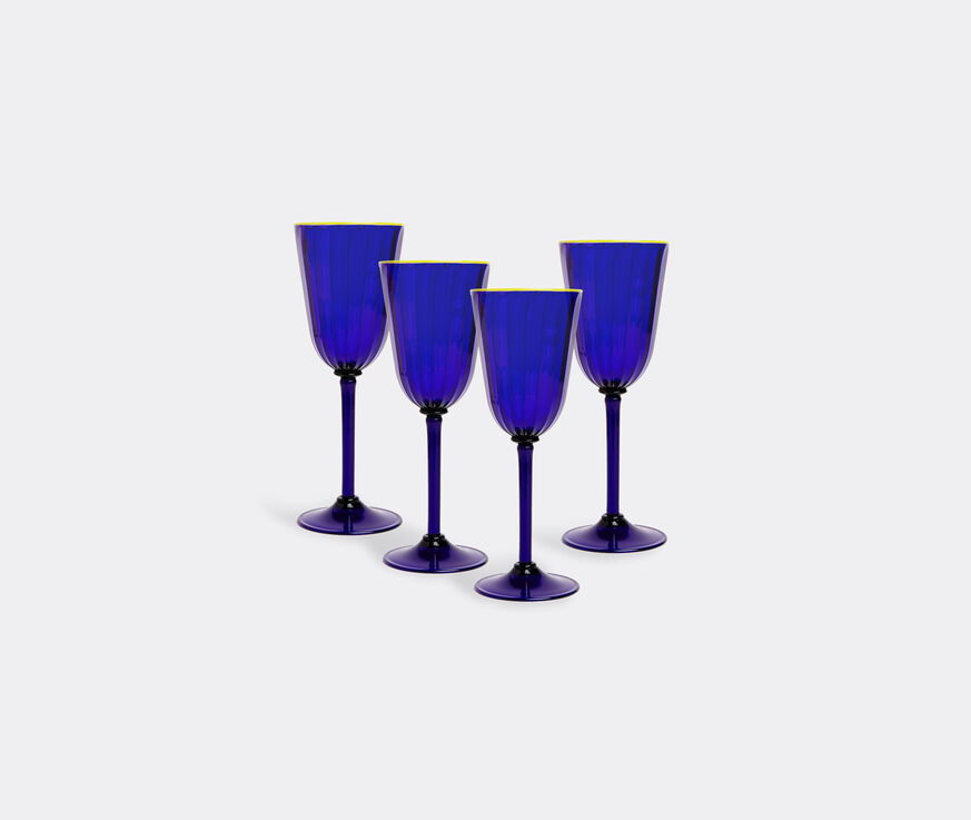 La DoubleJ Wine glasses, set of four, blue  LADJ20WIN502BLU