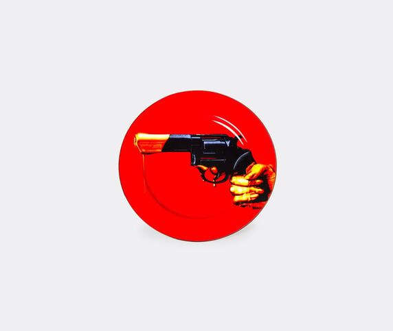 Seletti 'Revolver' dinner plate RED/BLACK/GOLD SELE22TOI170MUL