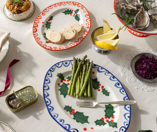 &amp;k Amsterdam 'Holly' oval platter, small, red multicolor MULTICOLOUR AMST26PLA808MUL