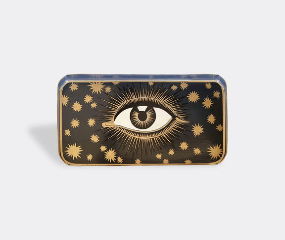 Les-Ottomans 'Eye' iron tray, dark blue undefined ${masterID}