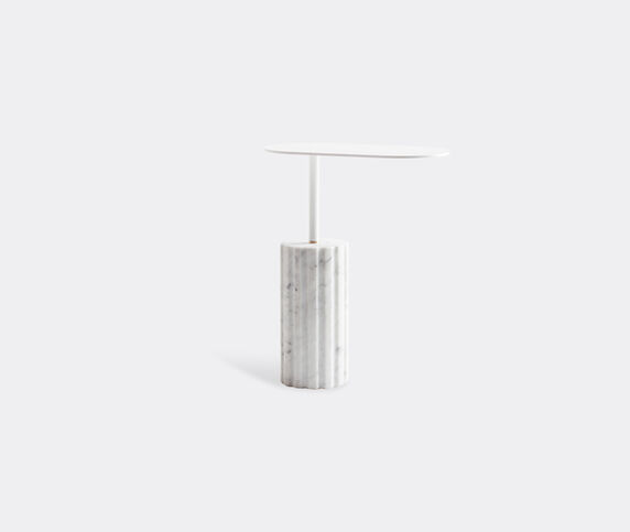 Aparentment 'Column' side table, white and grey white APAR19COL258WHI
