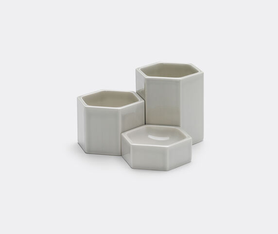Vitra Hexagonal containers light grey, set of three  VITR18HEX919GRY