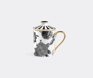 Simone Guidarelli Home 'Secret Garden' lidded mug, black and white MULTICOLOUR SIMO26SOU555MUL