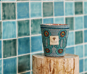 Baobab Collection 'Doany Ikaloy' candle, medium BLUE BAOB24DOA283BLU