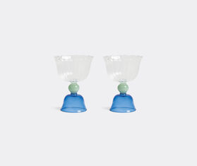 &amp;k Amsterdam &#39;Tulip&#39; glass, set of two, blue MULTICOLOUR AMST25GLA345MUL