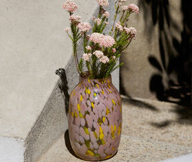 Hay &#39;Splash&#39; round vase, large, pink and yellow MULTICOLOUR HAY122SPL969MUL
