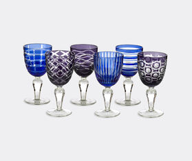 POLSPOTTEN 'Cobalt' wine glass, set of six MULTICOLOUR POLS22WIN529MUL