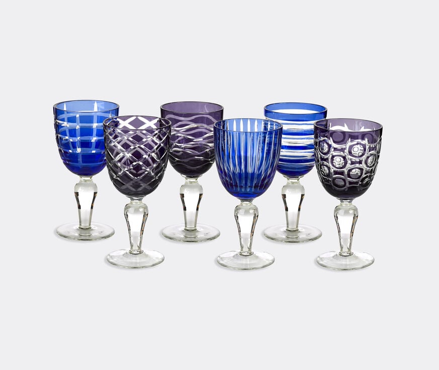 POLSPOTTEN 'Cobalt Wine Glasses', set of six multicolor POLS22WIN529MUL